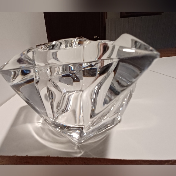 EUC Vintage PartyLite 24% Lead Crystal Windswept Votive Candle Holder - Picture 6 of 7